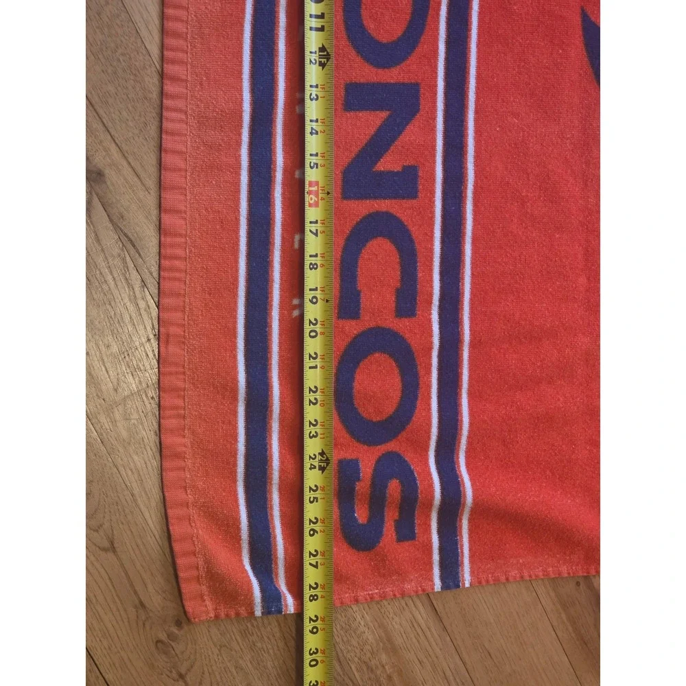 NFL Denver Broncos Beach Towel Orange Navy Blue Logo 28x52 Football Fan Gear